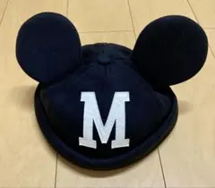 ディズニーリゾート 耳付き 帽子 黒 ミッキー 大人用