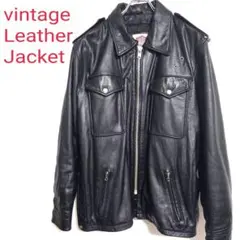 ビンテージ シングルライダース 牛革 革ジャン レザージャケット ブルゾン