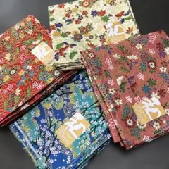 伝統和柄　花/蝶 コットンプリント生地