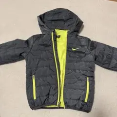 Nike フード付きダウンコート 4T グレー/ライム