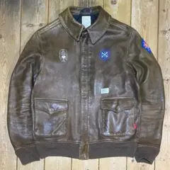 WTAPS x NUTS ART WORKS A2 レザーフライトジャケット