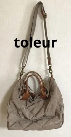 toleur ナイロンキルティング2WAYトートバッグ