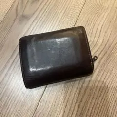 レザー 二つ折り財布 ダークブラウンのサムネイル