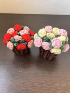 ご*ん様 かぎ針編み 花 コースター 2個セット