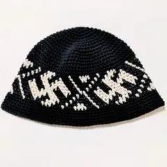 クラッシャーハット クロシェハット ニット帽 帽子 古着 グランジ 韓国