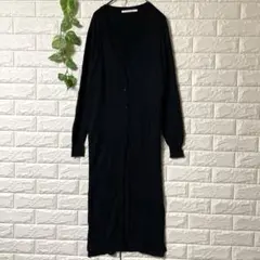 J2599 SLY STANDARD ロングニットカーディガン 黒 2way