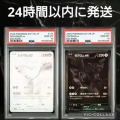 ゼクロムex レシラムex bwr psa10 連番 ゲリラ - メルカリ