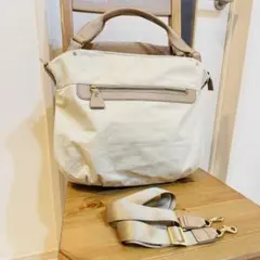 【極美品】 russet ナイロンジャガード ショルダーバッグ　2WAY 肩がけ