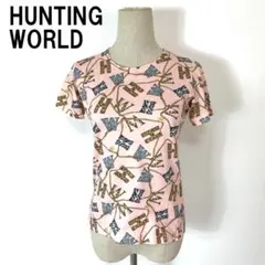 ハンティングワールド 半袖Tシャツ ピンク コットン100％ L B4913のサムネイル