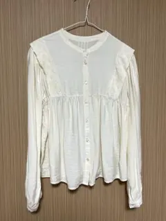 cepo セポ　レース　フリル　ブラウス　シャツ