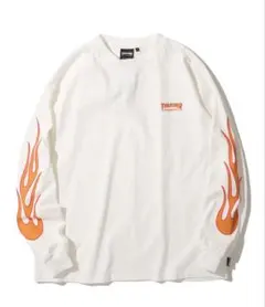 THRASHER フレイムプリント ロングスリーブ