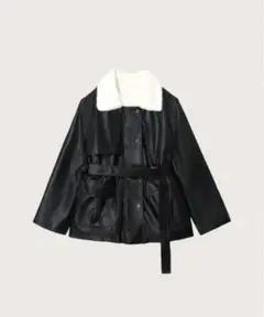 LA POMME petit　ハートモチーフPUレザージャケット Heart Motif PU Leather Jacket/ハートモチーフPUレザージャケット