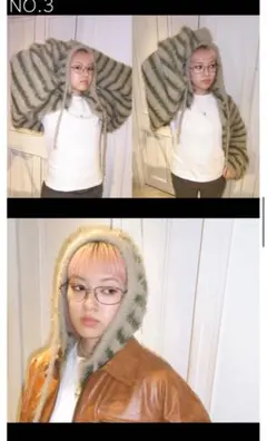 別注VIAVANDA 2WAY HOODED MUFFLER KNIT