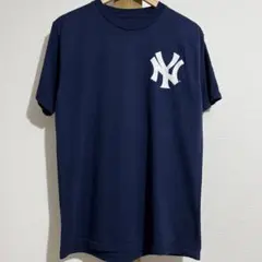 00's マジェスティック tシャツ MLB ヤンキース ジーター L ネイビー