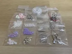 アクセサリー　パーツ　まとめ売り　ビーズ　ハンドメイド　素材　金具　部品　大量