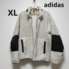 adidas ボアフリースジャケット ホワイト XL