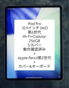 iPad Pro 12.9 第6世代 M2セルラー256GBアップルペンシル付