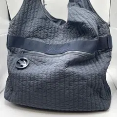 美品✨ ラコステ　大容量　キルティングナイロン　トートバッグ　肩掛け可　ネイビー
