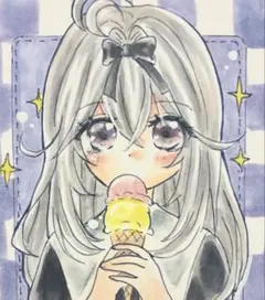 森亜るるか キュアアルカナシャドウ 手描きイラスト アナログ ファン