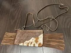 MONTANA WEST ショルダー　ハラコ　革製品　バッグ　チェーン