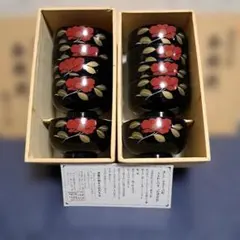 汁椀 10客セット 漆器風 桔梗の花柄 - メルカリ