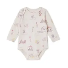 遊園地デザイン長袖ロンパース