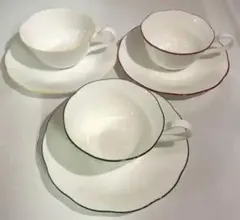 ノリタケ　ボーンチャイナ　カップ&ソーサー　3客セット　NORITAKE