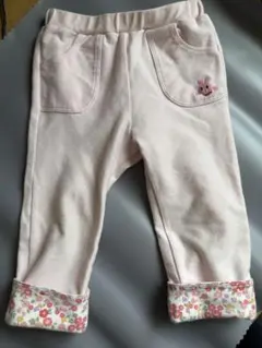 ウサギ刺繍 ピンクボトムス