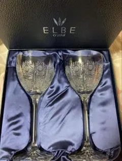 ELBE Crystal ワイングラス 2個セット