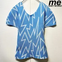 希少 美品 ミー イッセイミヤケ プリーツ 総柄 稲妻 デザイン 半袖 Tシャツのサムネイル