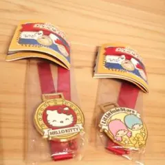 Sanrio メダル風チャーム ハローキティ リトルツインスターズ