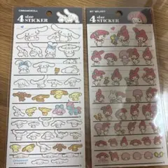 サンリオ マイメロディ シナモロール 4サイズステッカーシール