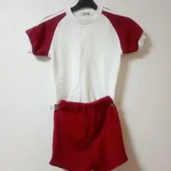 体操服 上下セット 130サイズ 白/赤