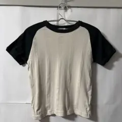 「即日発送」F Robert P.Miller白黒ラグランスリーブ半袖Tシャツ