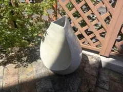 陶器 滴形 ホワイト 白 花瓶 大きめ
