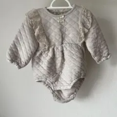 コトリcottoli ロンパース 長袖 80 淡いピンク キルティング