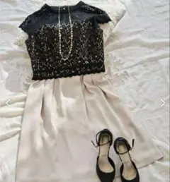 最終お値下げ新品タグ付き★anySiSエニィスィス　レースコンビドレスワンピース