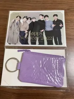 BTS ファンクラブ入会特典　キーポーチ ポストカード新年 グリーティングカード