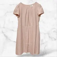 【エマジェイムス】半袖ワンピース ひざ丈(11/L)上品 きれいめ セレモニー