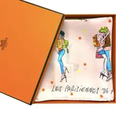 極美品 可愛い お洒落 エルメス シルクスカーフ カレ70 パリジェンヌ