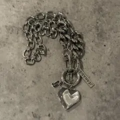 JEANASIS シルバー チェーンネックレス ハート クリア