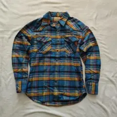 Wrangler チェック　ウエスタン　ヘビーネルシャツ M