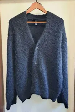 美品 H&M ルーズフィット ファジーカーディガン Sサイズ ブラック メンズ