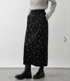 FOUND GOOD ベロア刺繍タイトスカート新品