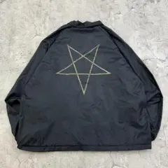 USA製　THRASHER　五芒星　長袖　コーチジャケット　古着　ブラック　L