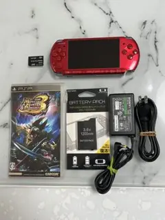 美品 。PSP3000 本体　ラディアントレッド。