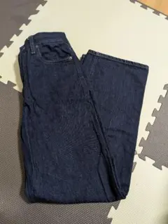 ユニクロ ワイドストレートジーンズ 25