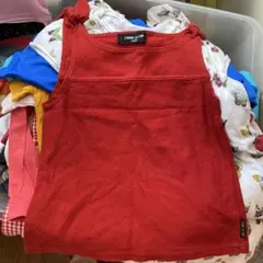 COMME CA ISM ノースリーブタンクトップ 100A 赤