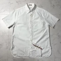 Paul Smith ステッチデザイン マルチストライプ 半袖シャツ M 白のサムネイル