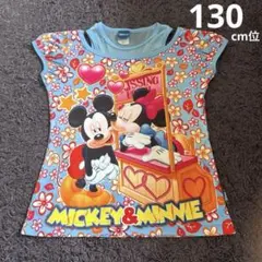 ディズニー ミッキー & ミニー Tシャツ XL（130cm位）